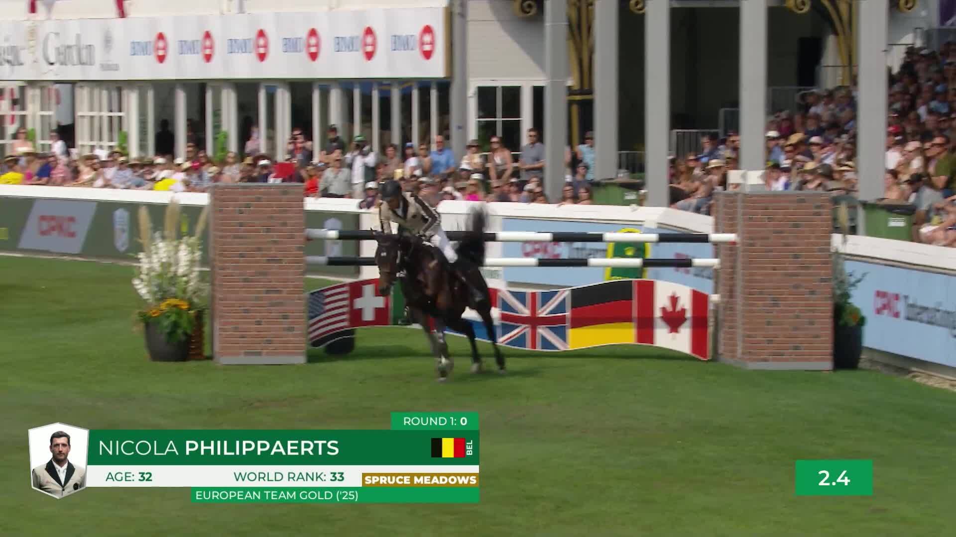Nicola Philippaerts with Katanga V/h Dingeshof - 825 - CPKC 'International', presented by Rolex - 1.60m 2025 - Round 2